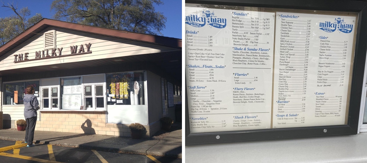 Milky Way Menu